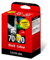 Lexmark Black and Color Cartridge No. 20 and 70 Combo Pack